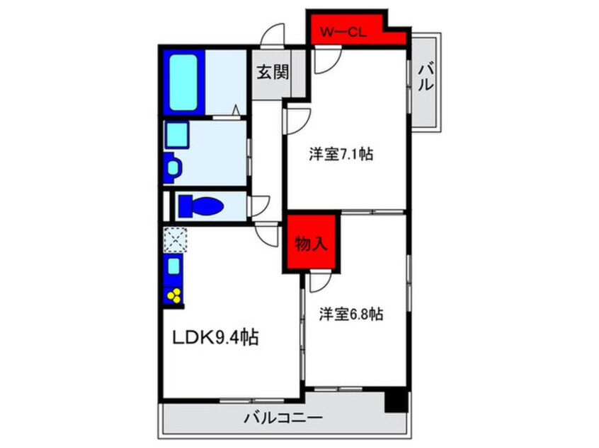 間取図 ＬＡＣＡＳＡ南桜塚