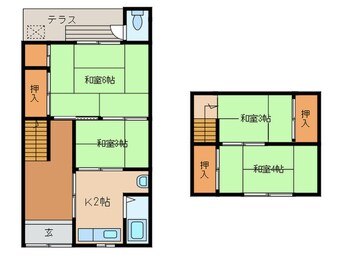 間取図 西村貸家　真中棟