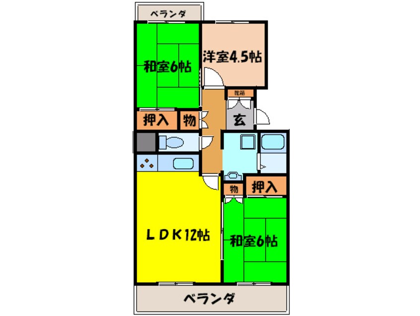 間取図 フォルク北千里Ｆ棟