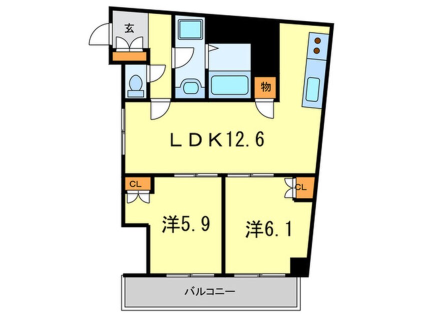 間取図 ディアさくら夙川