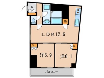 間取図 ディアさくら夙川