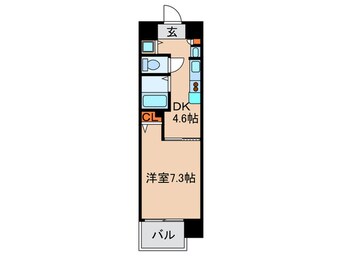 間取図 ｴｽﾃﾑｺ-ﾄ京都河原町ﾌﾟﾚｼﾞ-ﾙ(206)