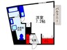 サンロイヤル柴原 1Rの間取り