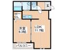 フジパレス上神田Ⅱ番館 1LDKの間取り