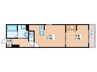 Residence　Haru 2 1LDKの間取り