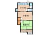 四番町１丁目アパート 2DKの間取り
