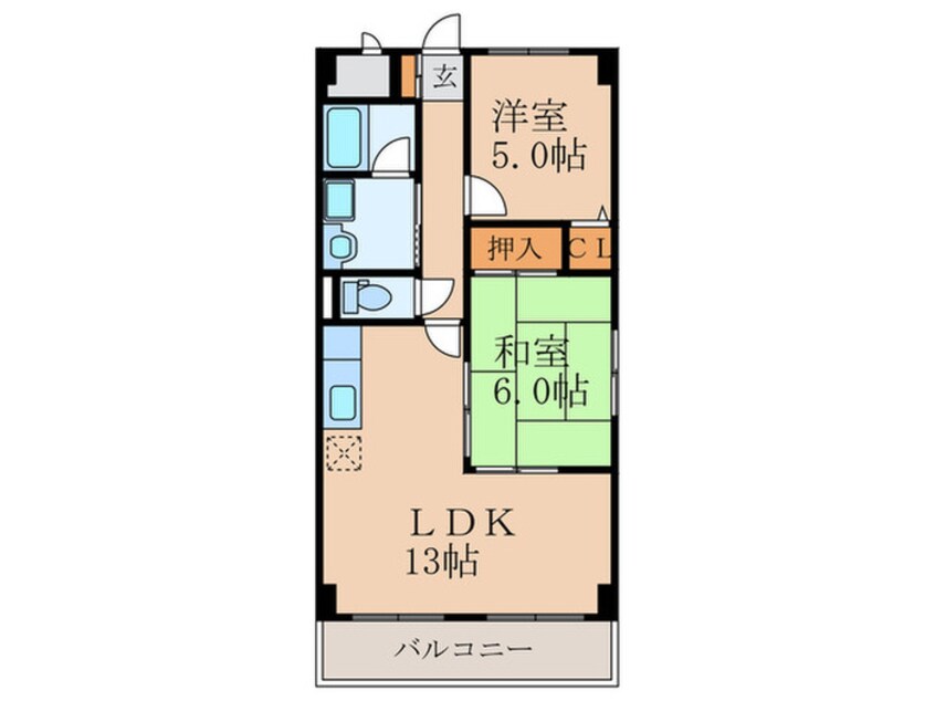 間取図 ドミール木川東