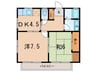 ルミエール青谷 2DKの間取り