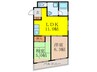 マンションハーモニー石原 2LDKの間取り