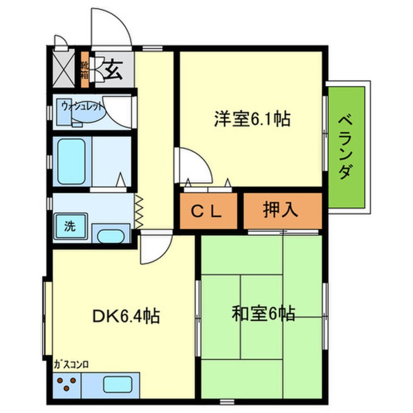 間取図 パセオグリーンA