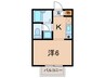 メゾン甲子園 1Kの間取り