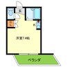 ハイツコスモス 1Rの間取り