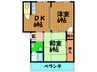 木村マンション 2DKの間取り
