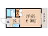 勧修ハイツ 1Kの間取り