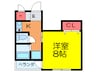 TS　SQUARE　AKUTAGAWA 1Kの間取り