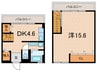 サザンコート 1DKの間取り