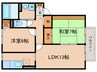 パティオドリ－ムＢ棟 2LDKの間取り
