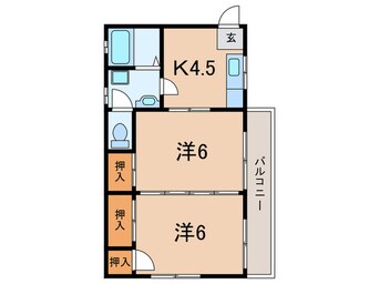 間取図 ハイツ朝