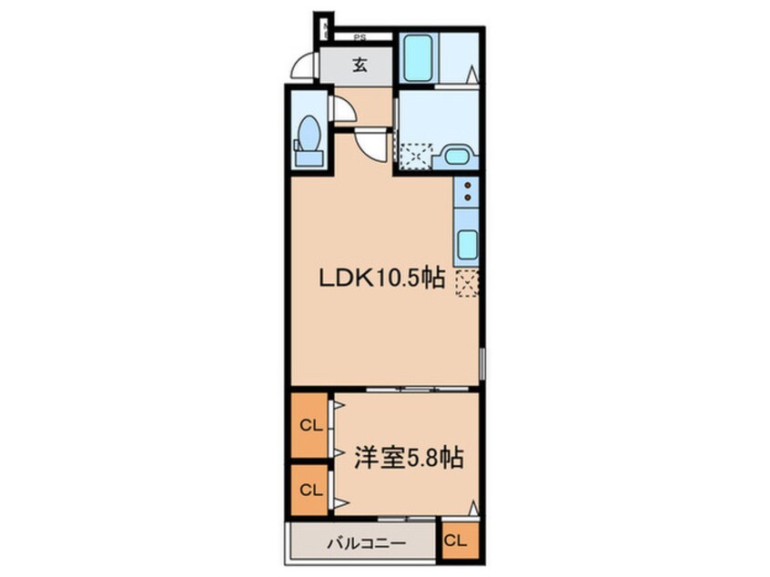 間取図 仮)フジパレス東園田公園Ⅱ番館