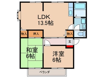 間取図 サンビレッジ池之宮B