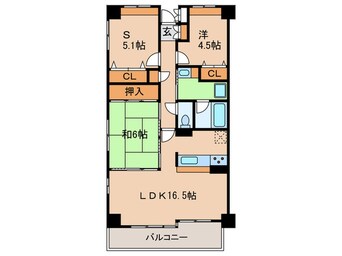 間取図 パークヒルズゼンボー大手前