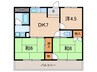香枦園レジデンス 3DKの間取り