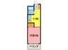 サンコ－ト瀬川 1Kの間取り
