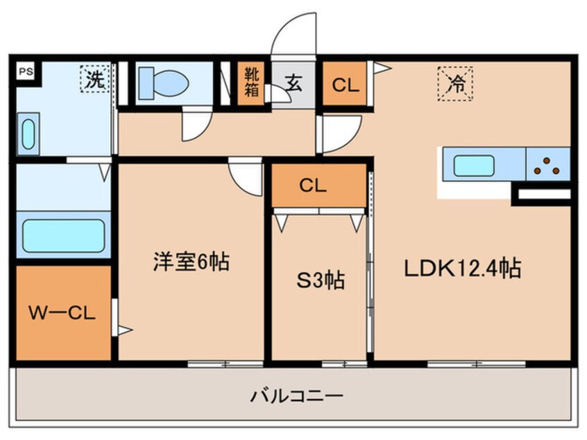 間取図 Ｓｔａ．Ｐｌｕｓ　ｗａｎ