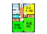 土肥文化 2DKの間取り