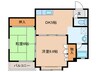 パオコート南台 2DKの間取り
