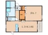 ヘーベルメゾン小松西町西棟 1LDKの間取り