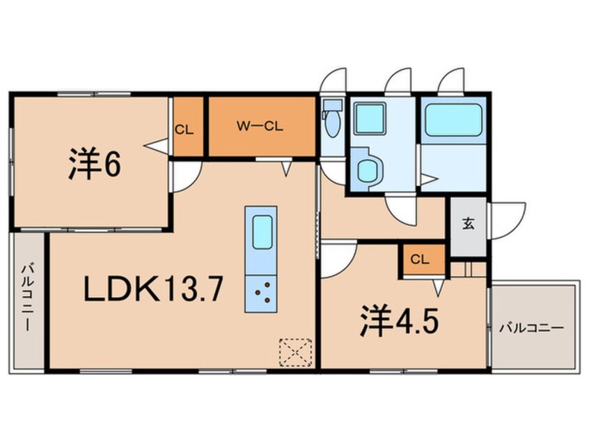 間取図 Marine Court