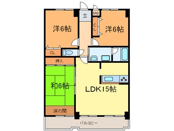 間取図 ロイヤルコ－ポ明石硯町