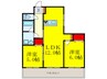 アカツキハイツ 2LDKの間取り