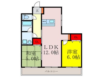 間取図 アカツキハイツ