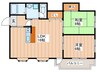 イルパラッツオ 2LDKの間取り