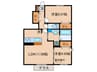 Raffine Biwa 2LDKの間取り