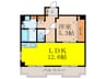 ＩＳハイツ新大阪 1LDKの間取り