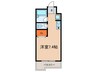 園田手良向第2マンション 1Rの間取り