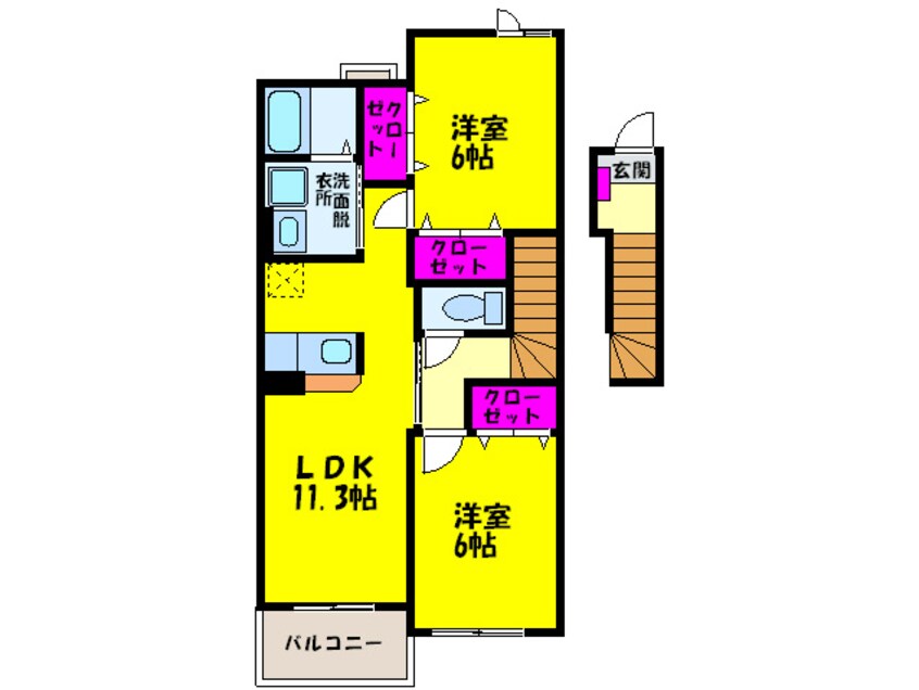 間取図 ウィズダムパレスＢ