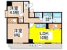 ロイヤルハイツ夕凪 2LDKの間取り