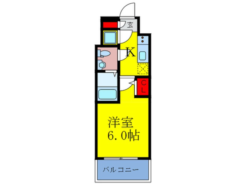 間取図 ｴｽﾘｰﾄﾞ大阪梅田ﾘｭｸｽ(706)