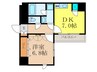 サンレム－ト江坂２ｎｄ 1DKの間取り