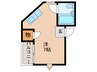 ＪＰアパートメント枚方Ⅱ 1Rの間取り