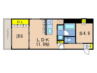 間取図 ﾘｰｶﾞﾙ神戸三宮ﾌﾗﾜｰﾛｰﾄﾞ(801)