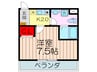 クレシア森南 1Kの間取り