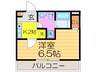 クレシア森南 1Kの間取り