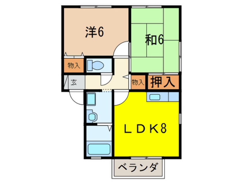 間取図 ベル　ヴィル　苦楽園