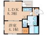 ＩＹコート山科音羽 1LDKの間取り