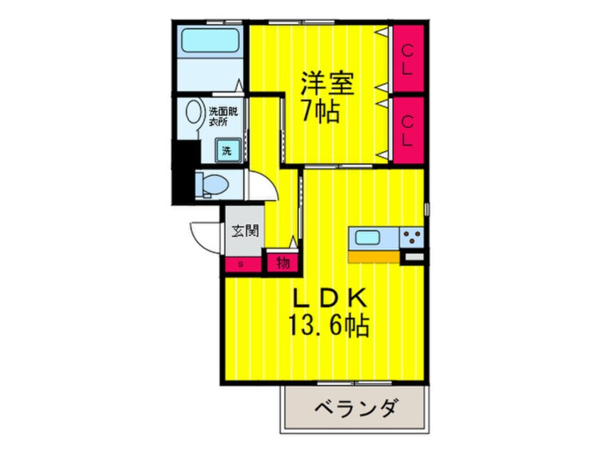 間取図 ボヌールK